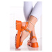Oranžové platformové sandále Nylah