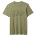 GAP BASIC LOGO Pánske tričko, khaki, veľkosť