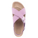 Vasky Cross Pink - Dámske kožené sandále ružové, ručná výroba