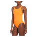 Nike hydrastrong solid fastback one piece bright citrus