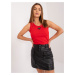 ČERVENÝ BASIC REBROVANÝ TOP -DHJ-TP-8962.20-RED