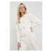 Manšestrová bunda Custommade Gritt biela farba, prechodná,