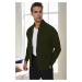 87095 Dewberry Mens Knitwear Cardigan-Khaki