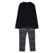 Trendyol Black-Anthracite Plaid Knitted Pajama Set