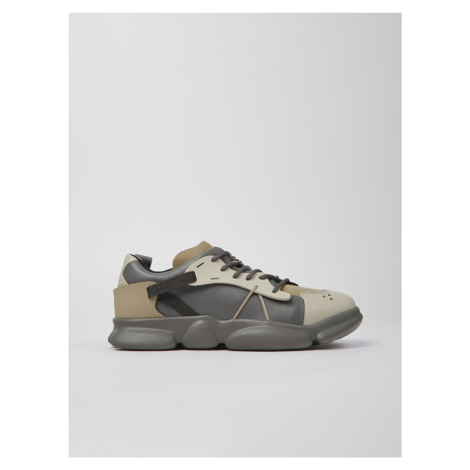 Women's grey sneakers with leather details Camper Twins - Women