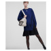 Šaty Karl Lagerfeld Pleated Fabric Mix Sweat Dress Modrá