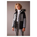 DEFACTO Boy's Water Repellent Hooded Detachable Faux Für Fleece Lined Puffer Coat