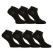 7PACK ponožky Gino bambusové čierne (82005) XL