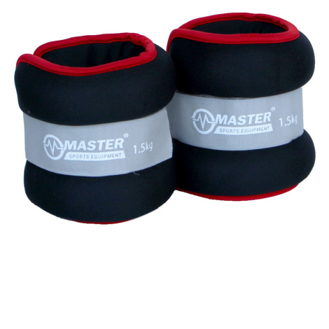 Kondičná záťaž na zápästie a nohy MASTER 2 x 1,5 kg - neopren