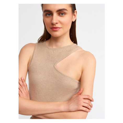 Dilvin 10173 Low-cut Collar Knitwear Top-v.melange