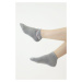 Ponožky 522 sivé s ozdobnou aplikáciou