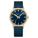 Mondaine A660.30360.40SBQ Classic Blau und Gold 40mm 3ATM