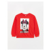 LC Waikiki Crew Neck Minnie Mouse Printed Long Sleeve Girl's Sweatshirt