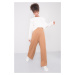 Beige wide trousers BSL