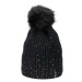 Finmark FC2232 Dámska zimná pletená čiapka, čierna, veľkosť