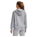 SIVÁ MIKINA UNDER ARMOUR RIVAL FLEECE LOGO HOODIE 1356318-035