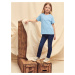 Blue T-shirt for Children Original Fruit of the Loom