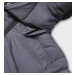 Tmavosivá prešívaná bunda s opaskom pre prechodné obdobie (23060-5)