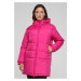 Women's coat with hood Mixed pink