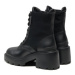 Tommy Jeans Členková obuv Tjw Mid Heel Boot Mix Media EN0EN02556 Čierna