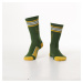 Men's green sports socks with inscription