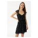 Trendyol Black Tulle Knitted Dress