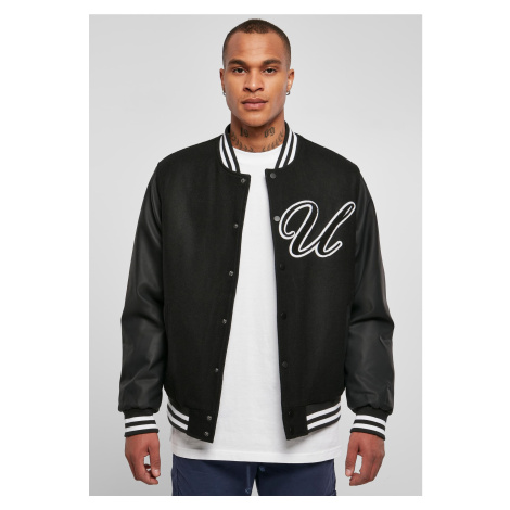 Large U College Jacket Black Urban Classics