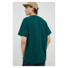 bavlnené tričko Levi's zelená farba, melanžové