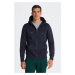 MIKINA GANT EMBOSSED FULL ZIP HOODIE EVENING BLUE