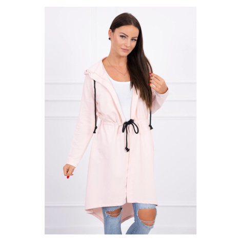 Coat with a longer back powder pink