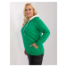 Green Basic Oversized Women's Sweatshirt