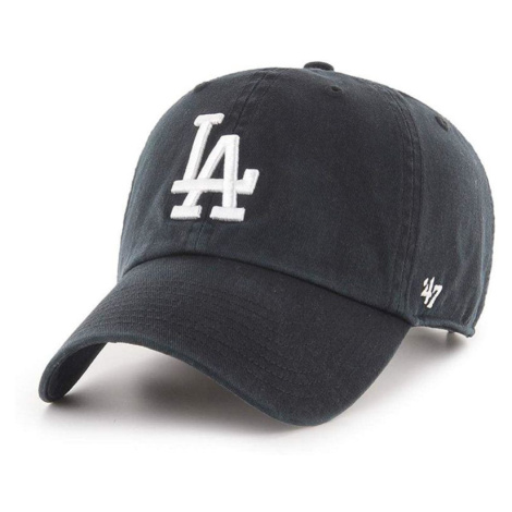 Šiltovka 47 brand MLB Los Angeles Dodgers čierna farba, s nášivkou, B-RGW12GWS-BKJ