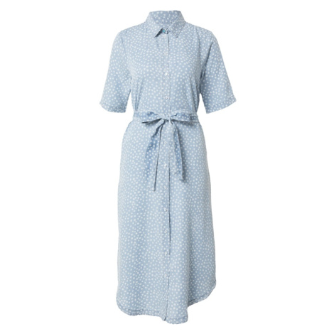 NÜMPH Košeľové šaty 'POULINA'  modrá denim / biela Nümph