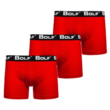 Stylish men's boxers 0953 3pcs - red