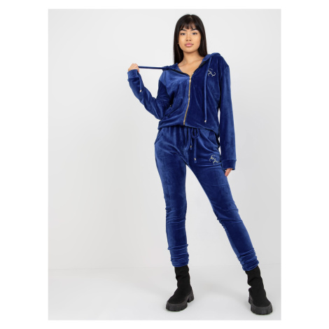 Cobalt blue velour set with sweatshirt Melody