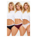 Trendyol Multi-Colored 3-Pack Cotton Slogan Elastic Detailed Thong Knitted Panties