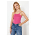 Trendyol Fuchsia Strappy Basic Top Knitwear Blouse