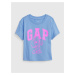 Ružovo-modré dievčenské tričko s logom GAP
