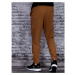 Men's beige jogging pants with drawstrings and pockets