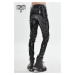 nohavice gotický DEVIL FASHION Edgerunner Cyberpunk Faux Leather Skinny