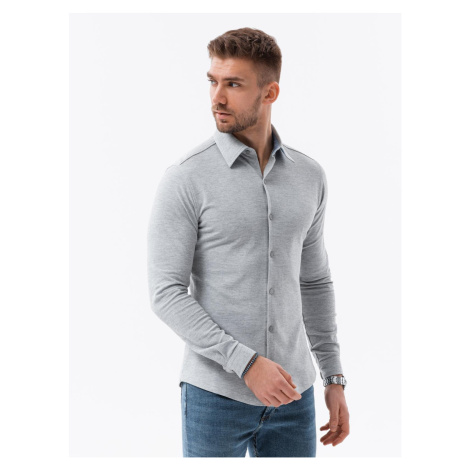 Ombre Men's long sleeve knit shirt