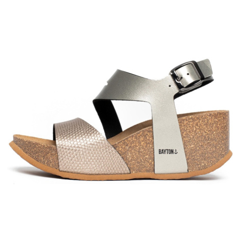 Bayton Remienkové sandále 'Ibiza'  svetlohnedá / zlatá / čierna / strieborná