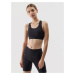 Women's Sports Bra with Low Support Made of 4F Recycled Materials - Black