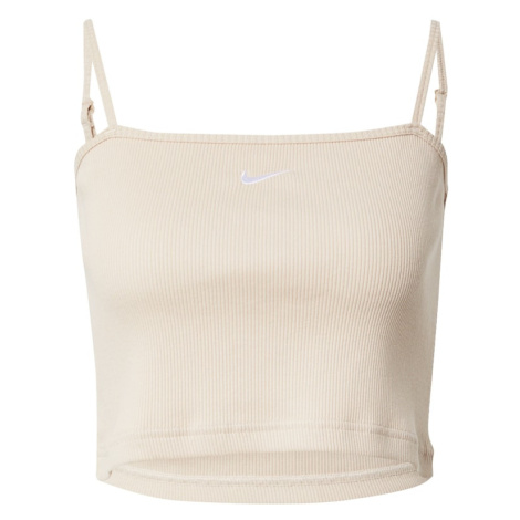 Nike Sportswear Top  béžová / biela