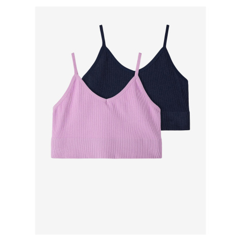 Set of two girls' bras in navy blue and pink name it H - Girls