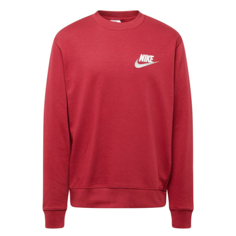 Nike Sportswear Mikina 'CLUB'  červená / biela