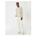 Koton Men's Ecru Basic Sweater