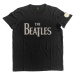 The Beatles Tričko Drop T Logo App Slub Unisex Black