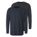 LIVERGY® Pánske tričko s dlhým rukávom, 2 kusy (navy modrá)