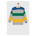 Detský sveter United Colors of Benetton šedá farba, tenký